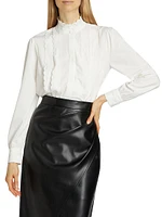 The Rae Scalloped-Trim Blouse