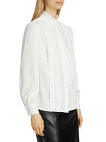 The Rae Scalloped-Trim Blouse