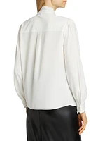 The Rae Scalloped-Trim Blouse