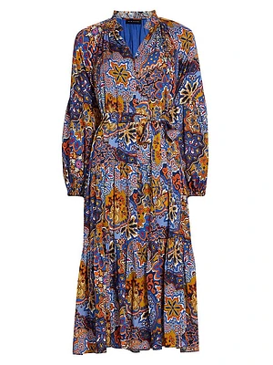 The Sienna Paisley Silk Dress