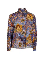 The Jaden Paisley Silk Blouse