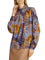 The Jaden Paisley Silk Blouse