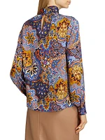 The Jaden Paisley Silk Blouse