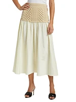Mekas Paneled Knit Midi-Skirt