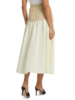 Mekas Paneled Knit Midi-Skirt