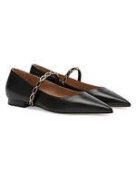 Virna Leather Flat Pumps