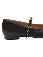 Virna Leather Flat Pumps