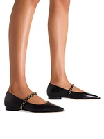 Virna Leather Flat Pumps