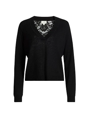 Camden Lace V-Neck Sweater