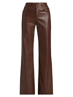 Zenobia Faux-Leather Straight-Leg Pants