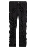 Ribbon Worker Mid-Rise Straight Jeans