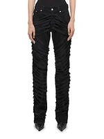 Ribbon Worker Mid-Rise Straight Jeans