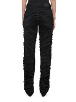 Ribbon Worker Mid-Rise Straight Jeans