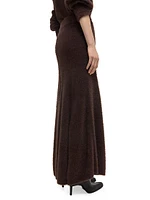 Grunge Eyelash Maxi Skirt