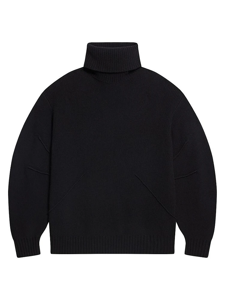 Apex Chunky Wool-Cashmere Turtleneck Sweater