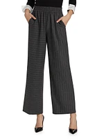 Benny Pinstriped Wide-Leg Pants