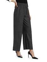 Benny Pinstriped Wide-Leg Pants