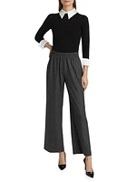 Benny Pinstriped Wide-Leg Pants