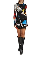 Delora Printed Jersey Minidress