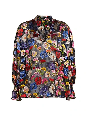 Onica Sheer Floral Blouse