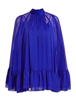 Zenon Sheer Cape Minidress