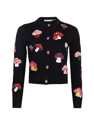 Ruthy Mushroom Wool-Blend Cardigan