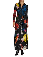 Chassidy Floral Maxi Shirtdress