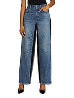 Parker Denim Wide-Leg Crop Jeans