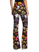 Floral Boot-Cut Pants