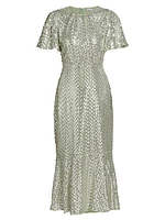 Sage Sequins Nicolette Maxi Dress