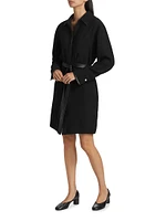 Tie-Waist Long-Sleeve Shirtdress