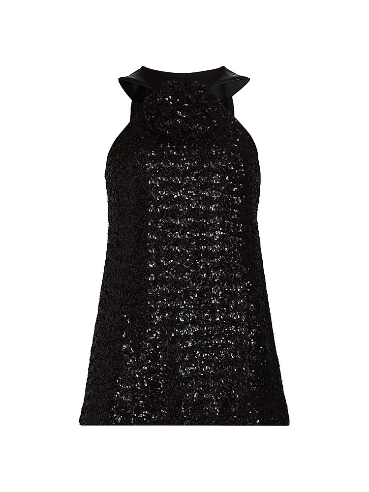 Aky Sequined Halter Top