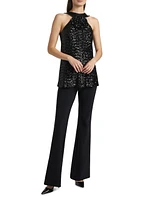 Aky Sequined Halter Top