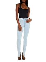 Good Legs Side-Slit Skinny Jeans