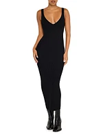 Virgo Rib-Knit Sleeveless Body-Con Dress