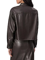 Jaiden Faux Leather Shirt Jacket