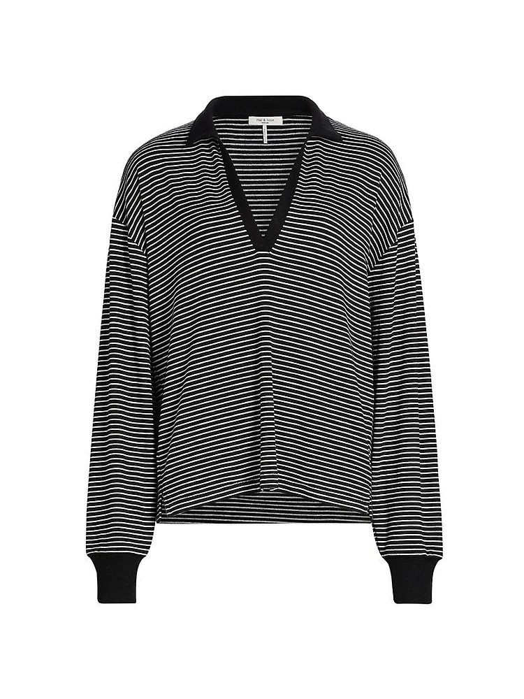 The Knit Stripe Long-Sleeve Top