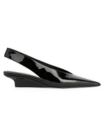 The Wedge-Heel 40MM Slingback Pumps