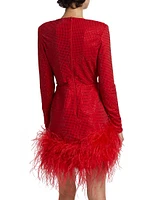 Kyoto Hotfix Crystal Feather Minidress