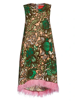 La Scala High Dress with Feathers