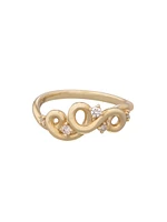 Loop 9K Yellow Gold & 0.11 TCW Diamond Ring