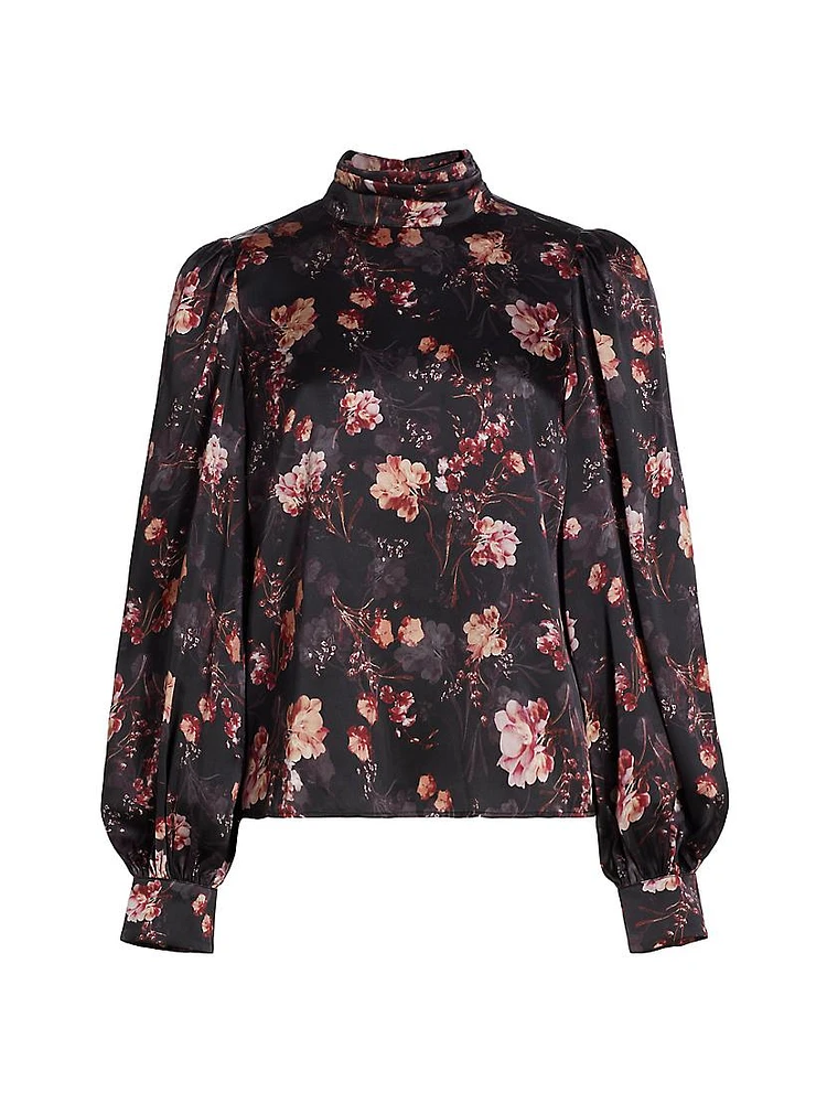 Nury Floral Silk Blouse