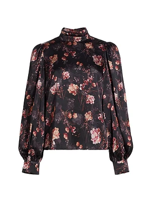Nury Floral Silk Blouse