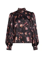 Nury Floral Silk Blouse