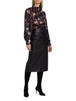 Nury Floral Silk Blouse
