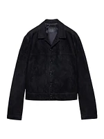 Suede Blouson Jacket