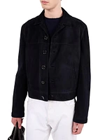 Suede Blouson Jacket