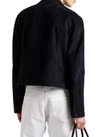 Suede Blouson Jacket