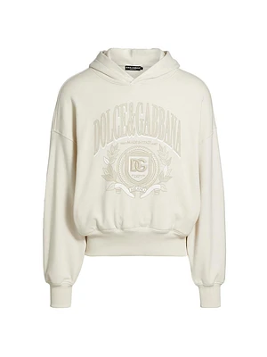 Logo Printed Cotton Hoodie