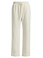 Printed Logo Cotton Straight-Leg Sweatpants